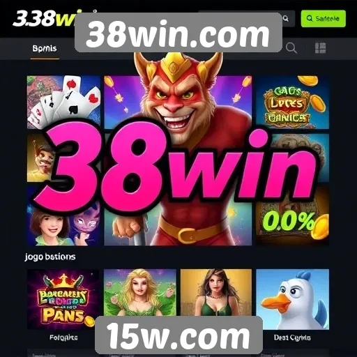 Variedade de jogos disponíveis no 38win.com